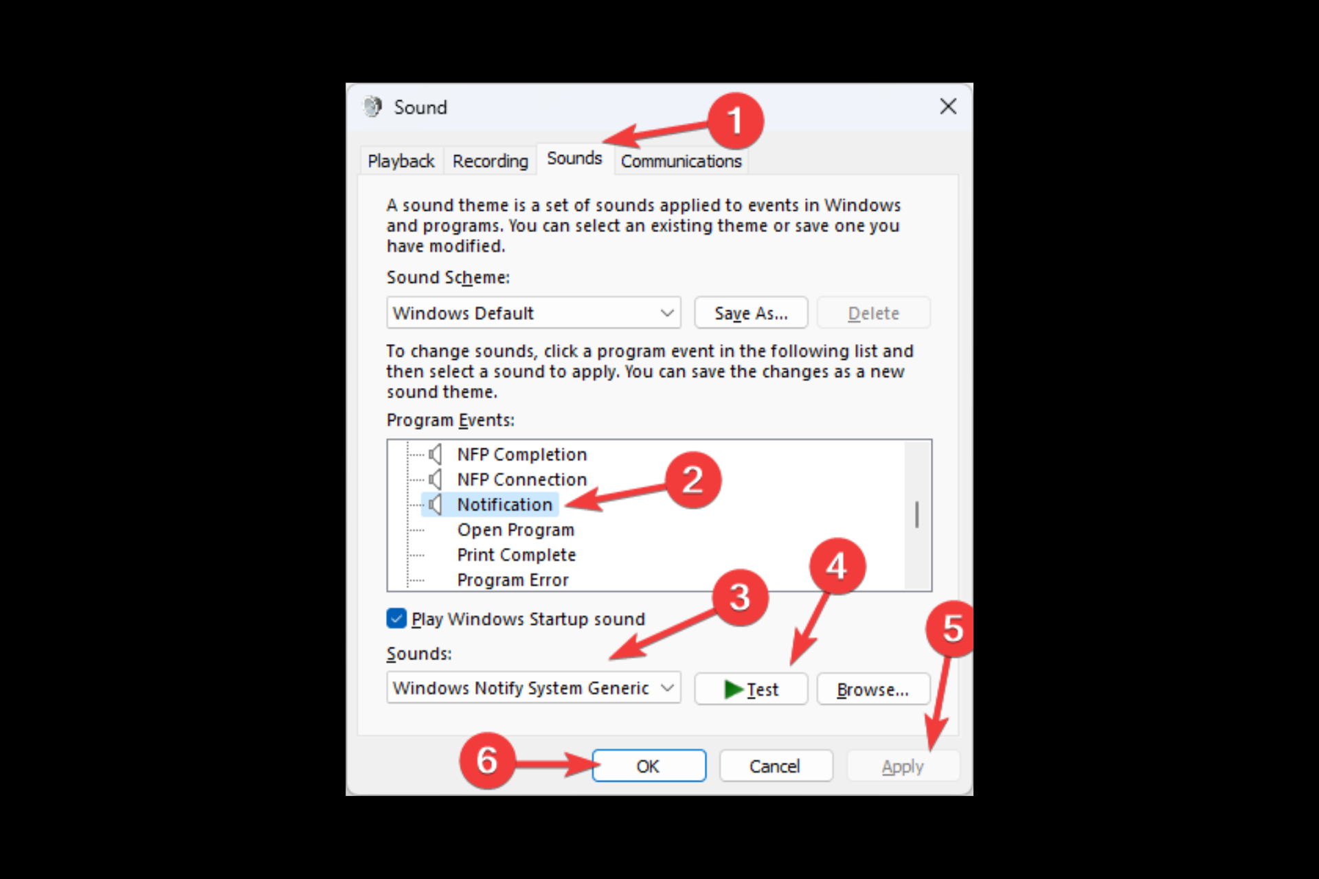 How to Change Notification Sound in Windows 11