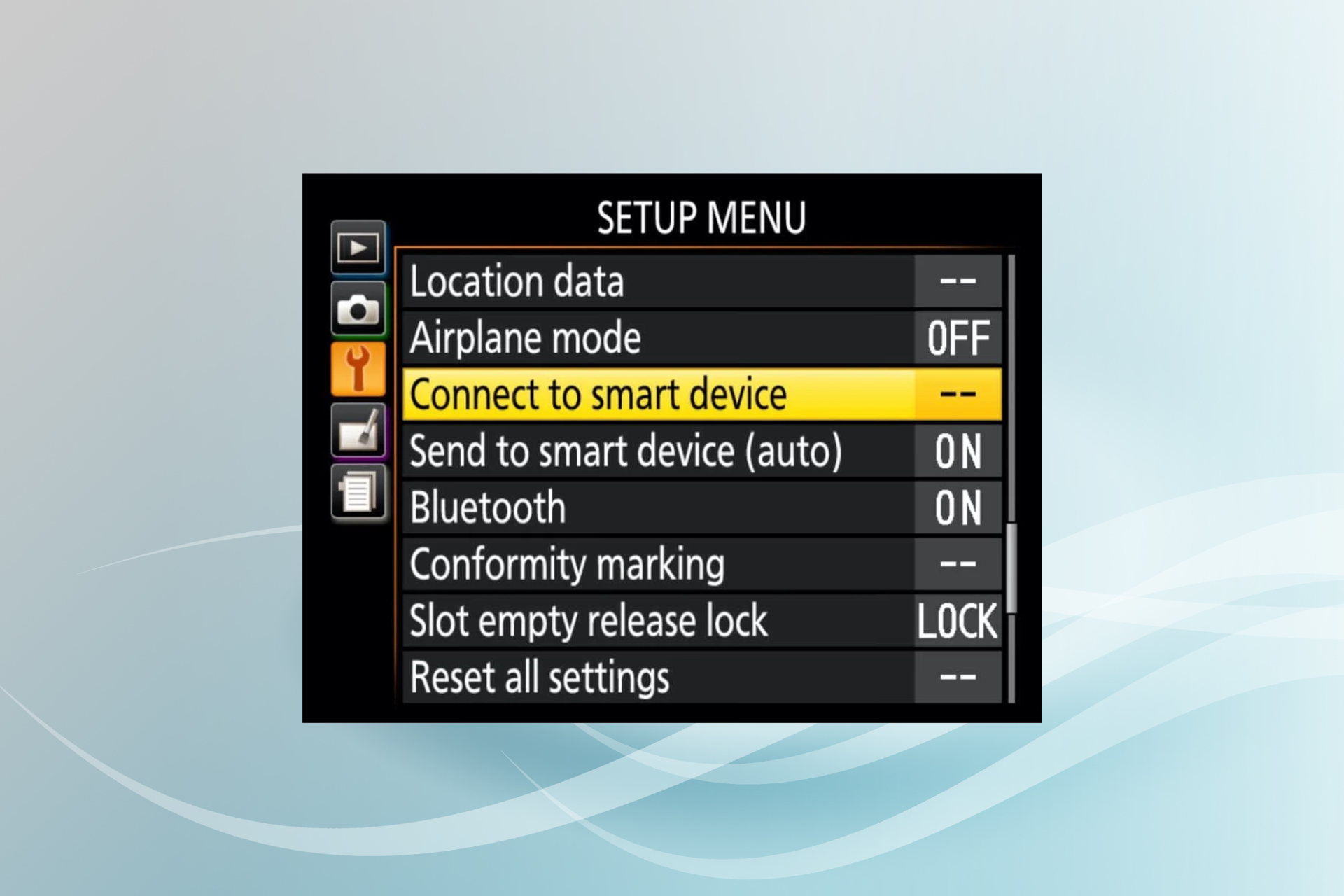 fix Nikon camera not connecting to Bluetooth on phone