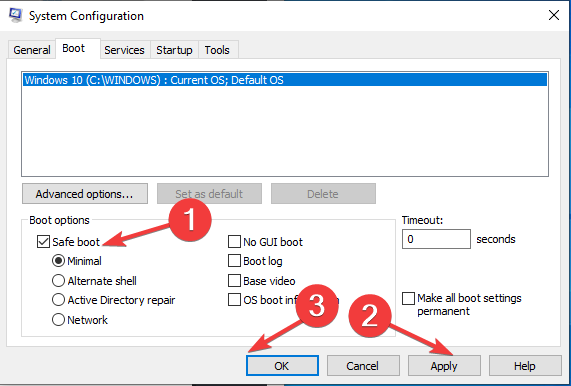 Safe boot Minimal how to defrag windows 10