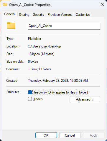 Read only  You Don't Currently Have Permission to Access This Folder
