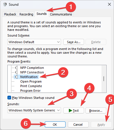 CP How to Change Notification Sound in Windows 11