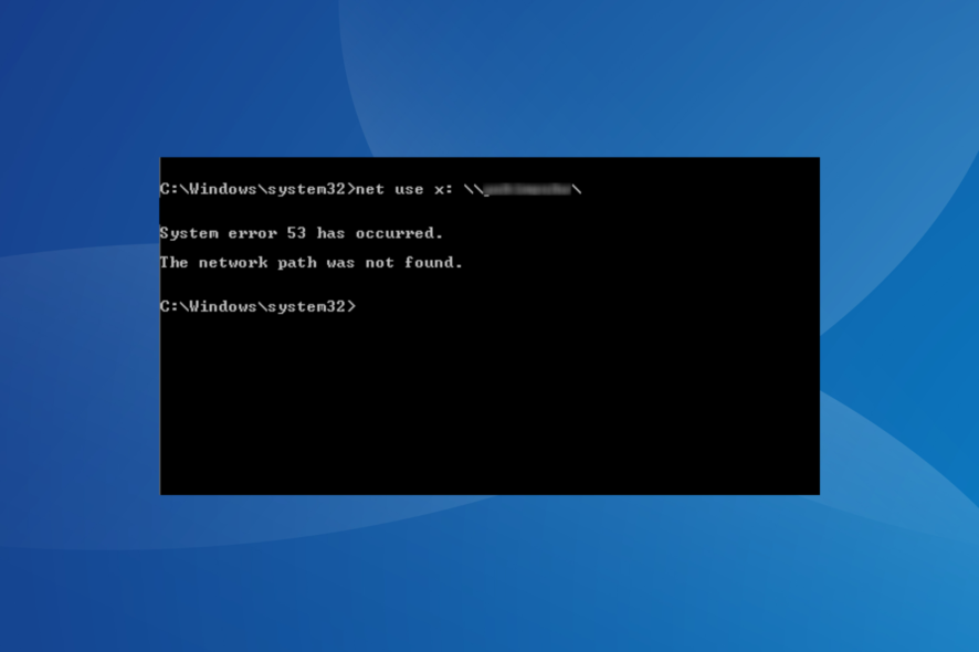 fix System 53 error in Windows
