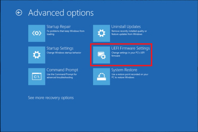 UEFI 2 schaltet den Ruhemodus von Windows 10 aus