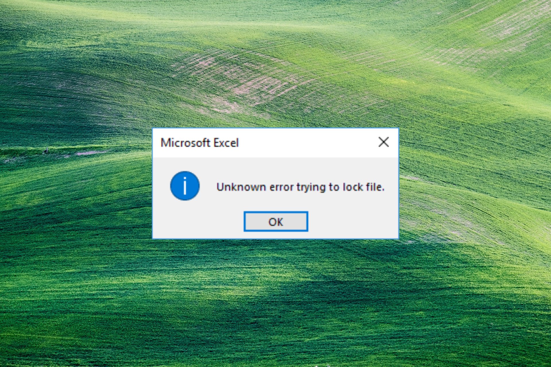 How to fix Unknown Error Trying to Lock File