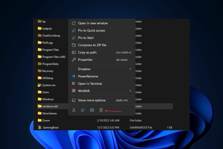 windows 11 old file delete