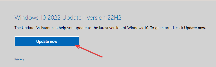 Update now Windows 10