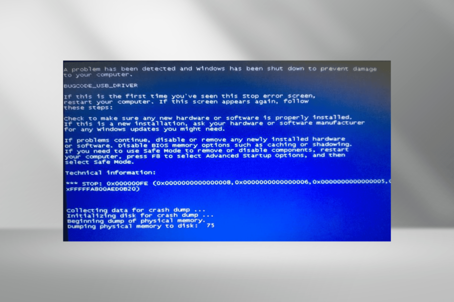 Bugcode USB Driver: 6 Solutions for Blue Screen Error