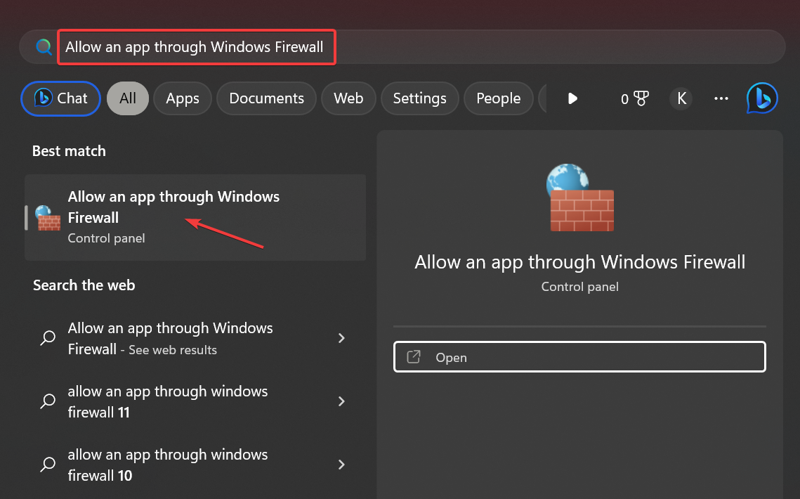allow an app through Windows Firewall to fix advanced ip scanner error