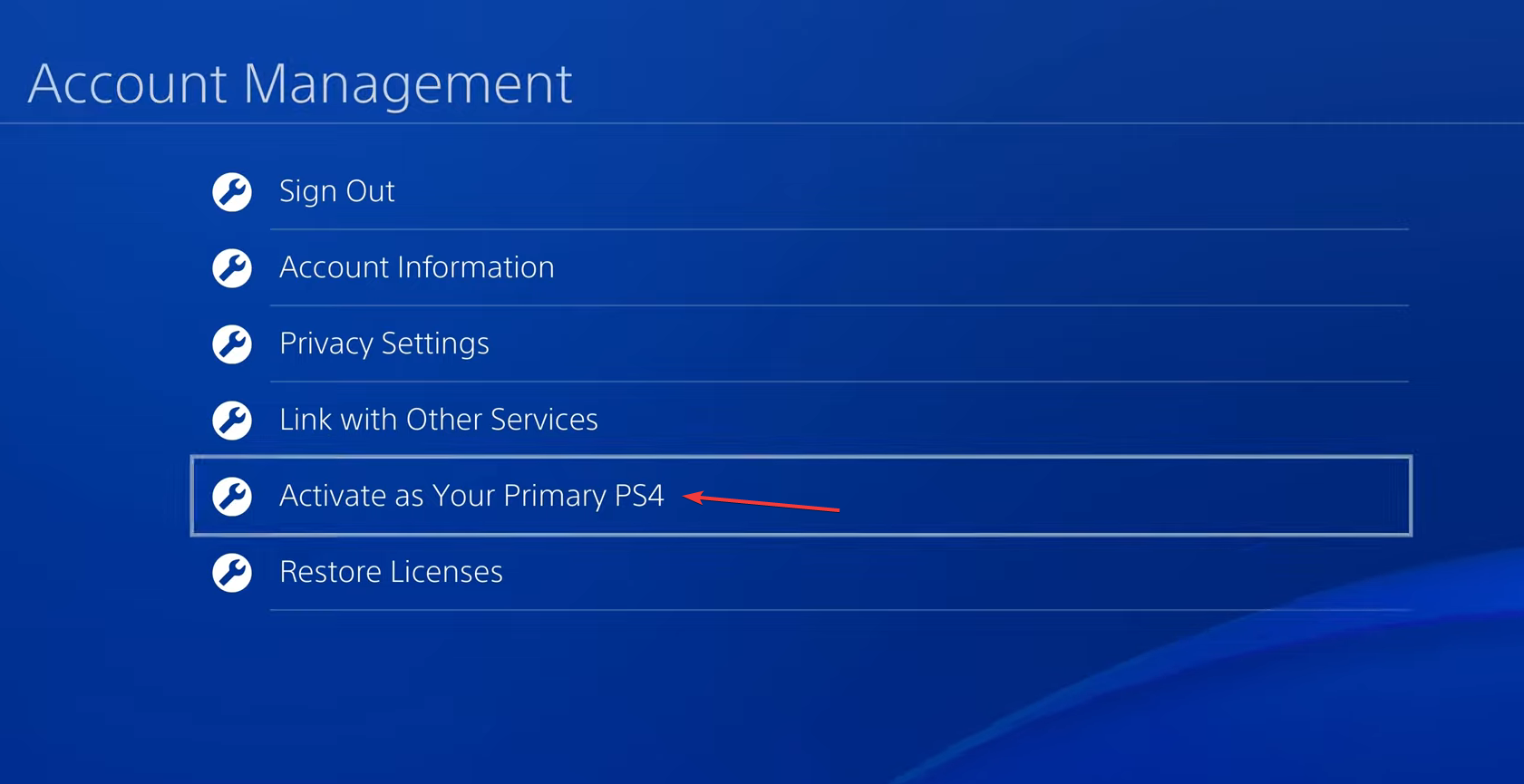 primary ps4 to fix This Content Cannot be Selected at This Time