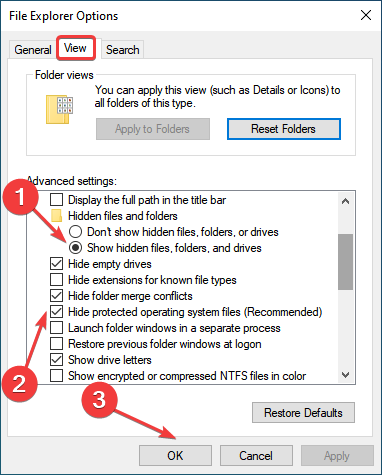 hide protected files to fix location is not available
