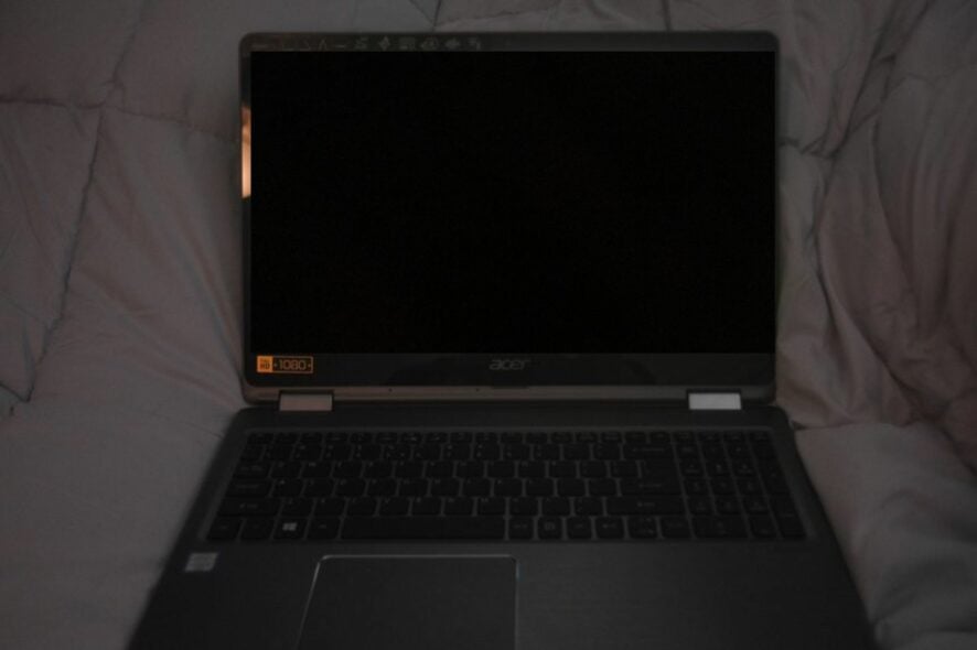 acer laptop black screen