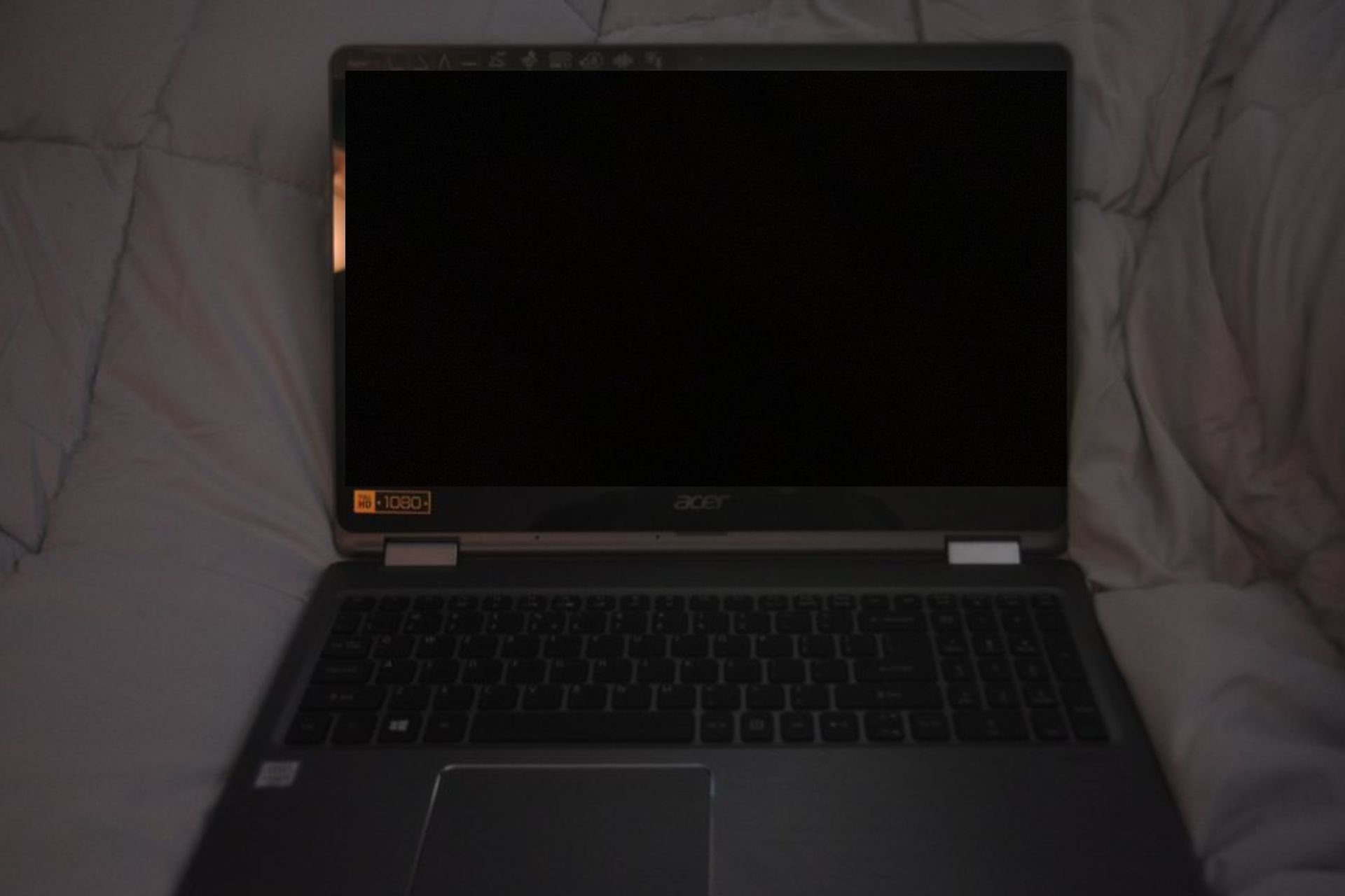 acer laptop black screen