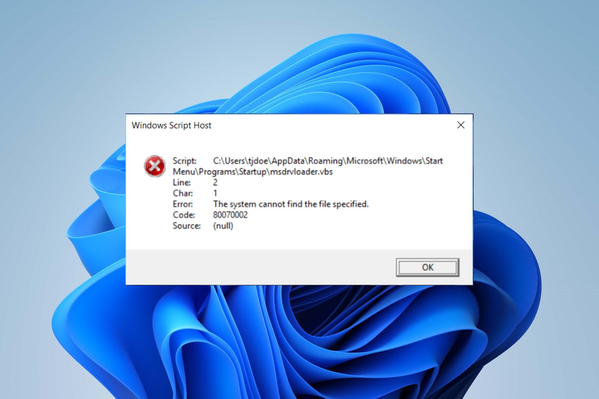 windows script host errors