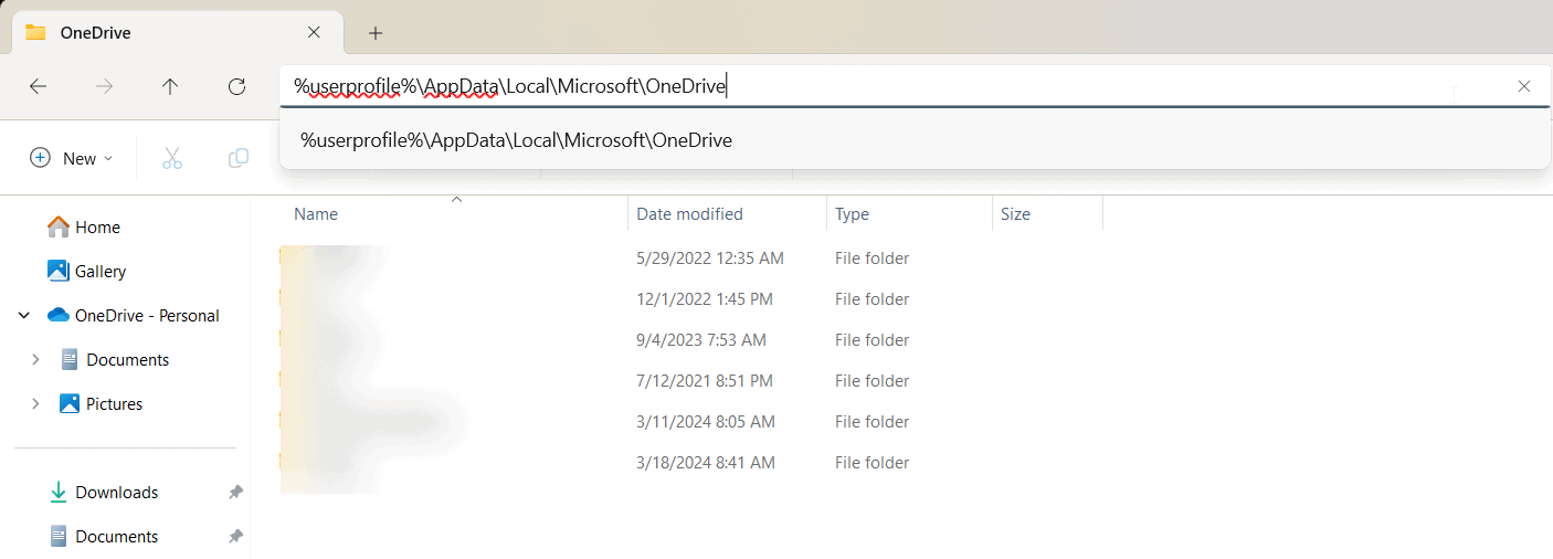 onedrive cache path