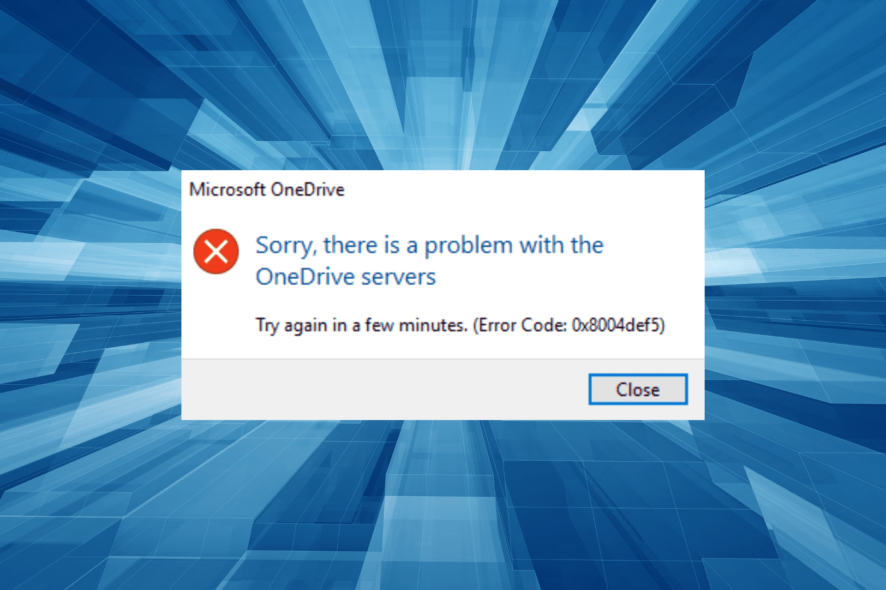 fix onedrive error code 0x8004def5 in Windows
