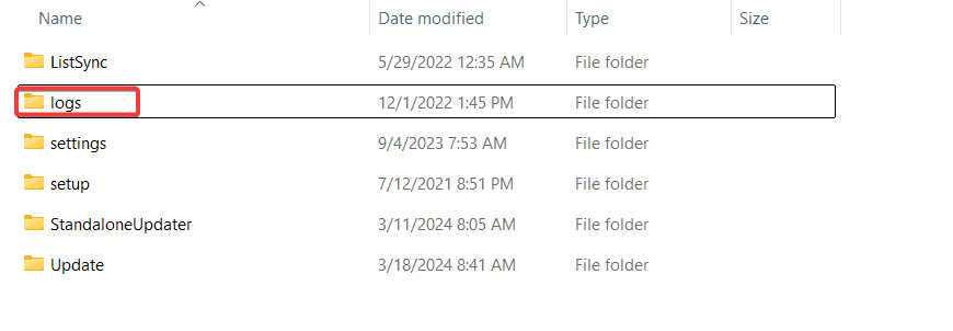 onedrive logs folder