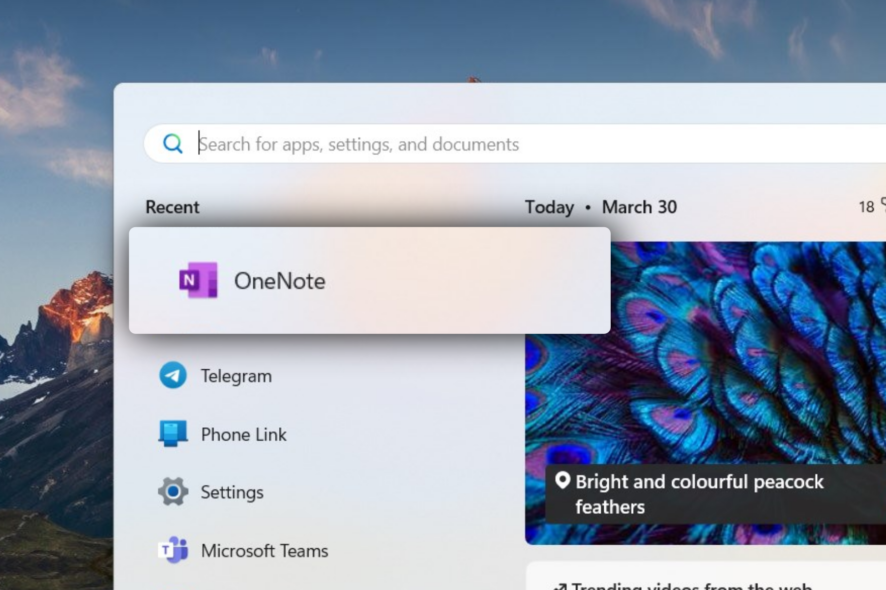 How to change the layout in OneNote