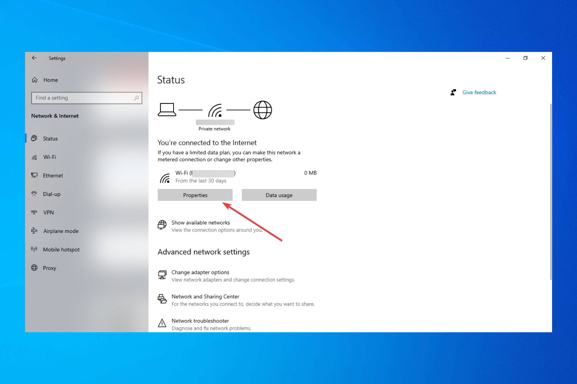 turn off metered connection windows 10