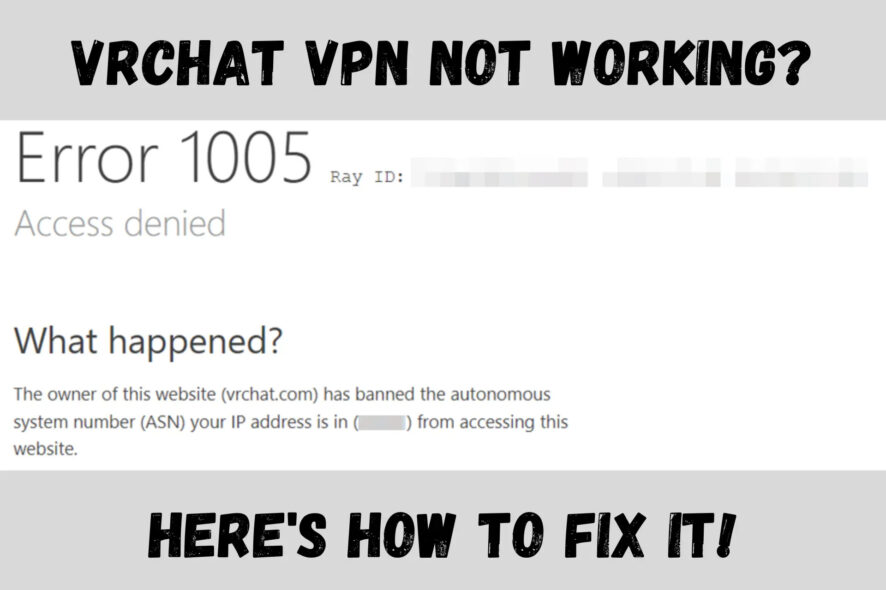 vrchat not working with vpn