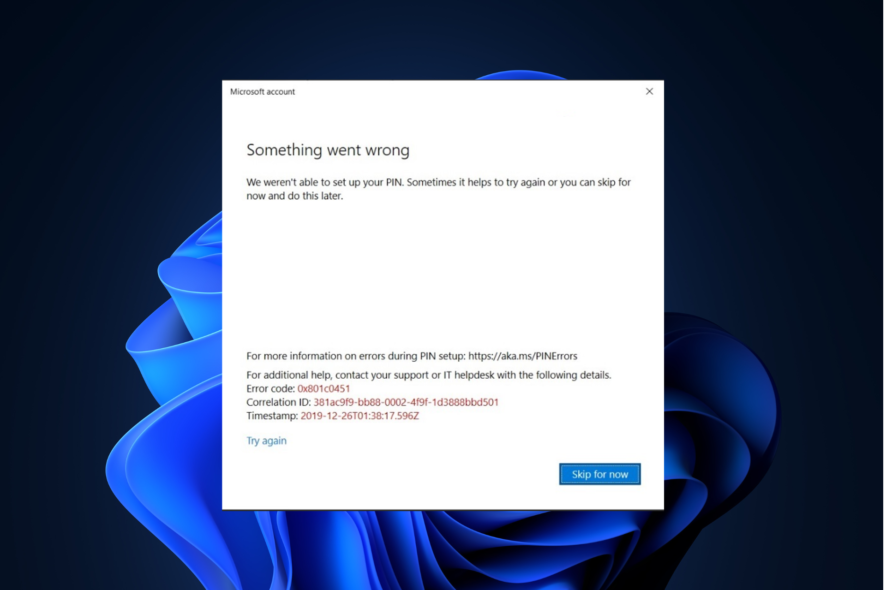 0x801c0451 Windows Hello Error Code How to Fix It