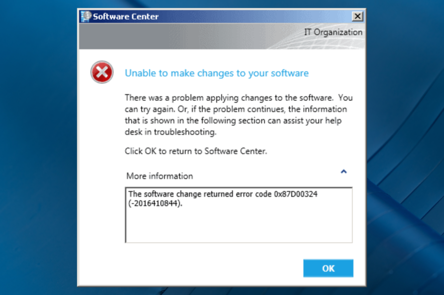 0x87d00324 SCCM Application Install Error