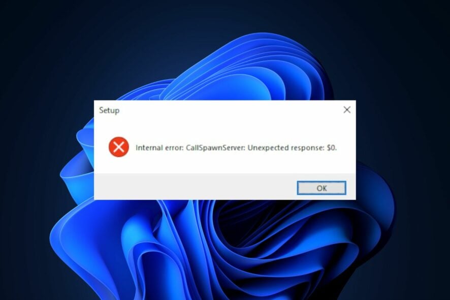 Fix Internal Error Callspawnserver Unexpected Response $0
