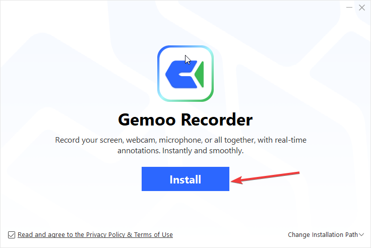 Install Gemoo Recorder 