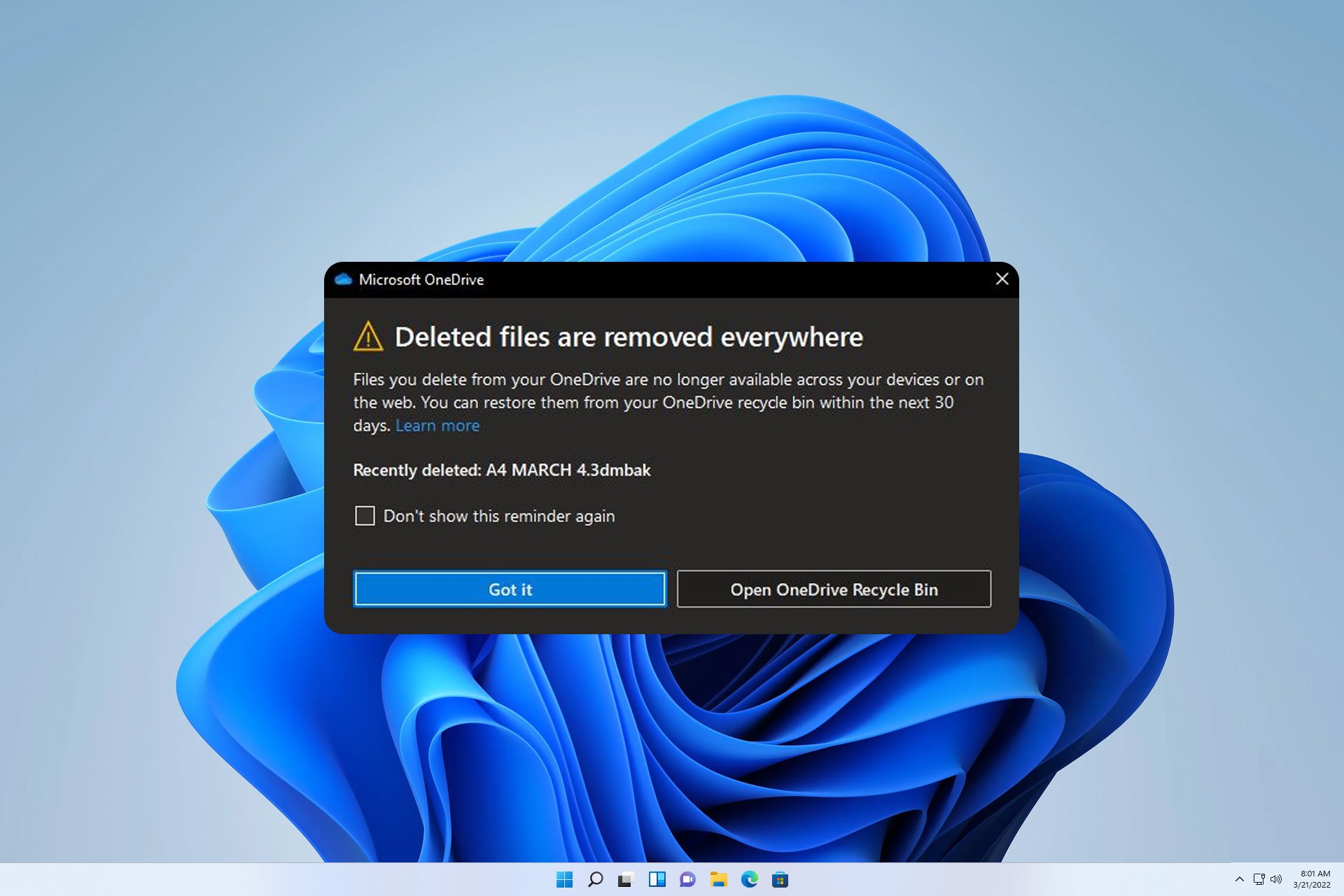 OneDrive Deleting Files Automatically
