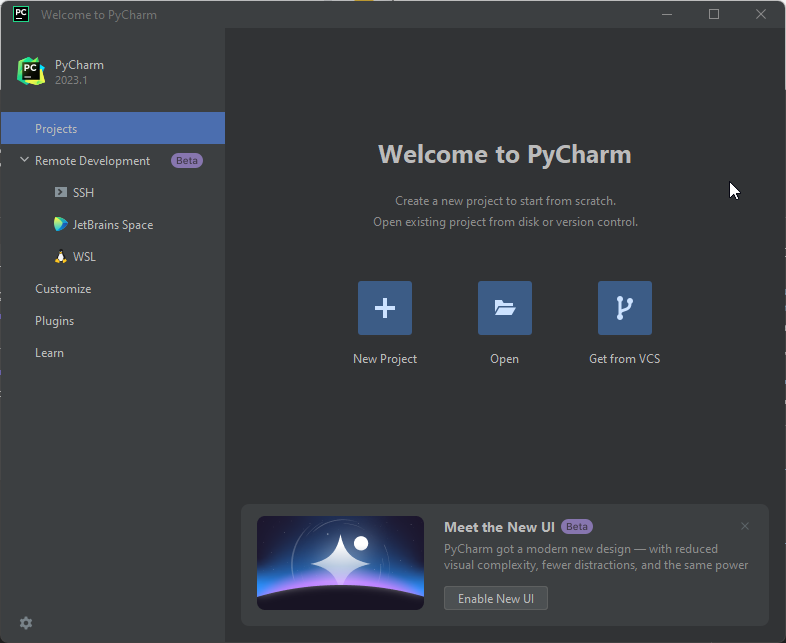 PyCharm: PyCharm を使用した Visual Studio