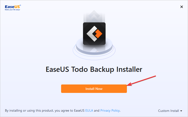 EaseUS Todo Backup Install Now
