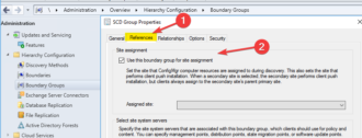 failed to update site assignment sccm