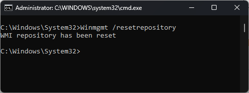 cmd_RESET Repository 0x80041002
