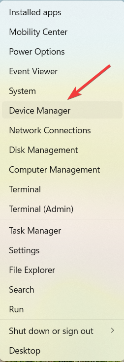 select Device manager
