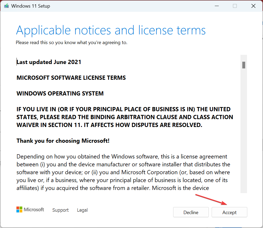 Microsoft's license terms