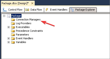 packageexplorer Connection Manager