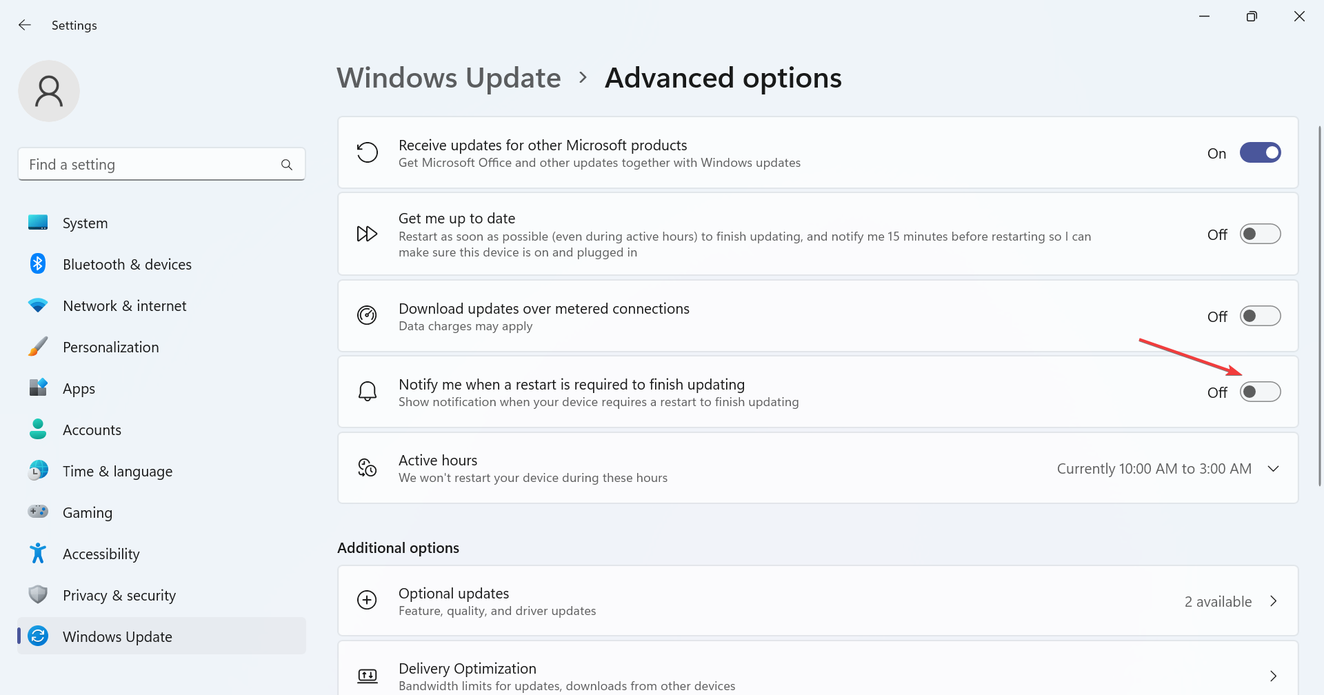 how to stop Windows Update pop-ups on windows 11