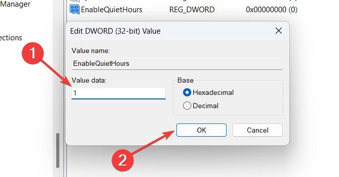 Enable or disable Quiet Hours