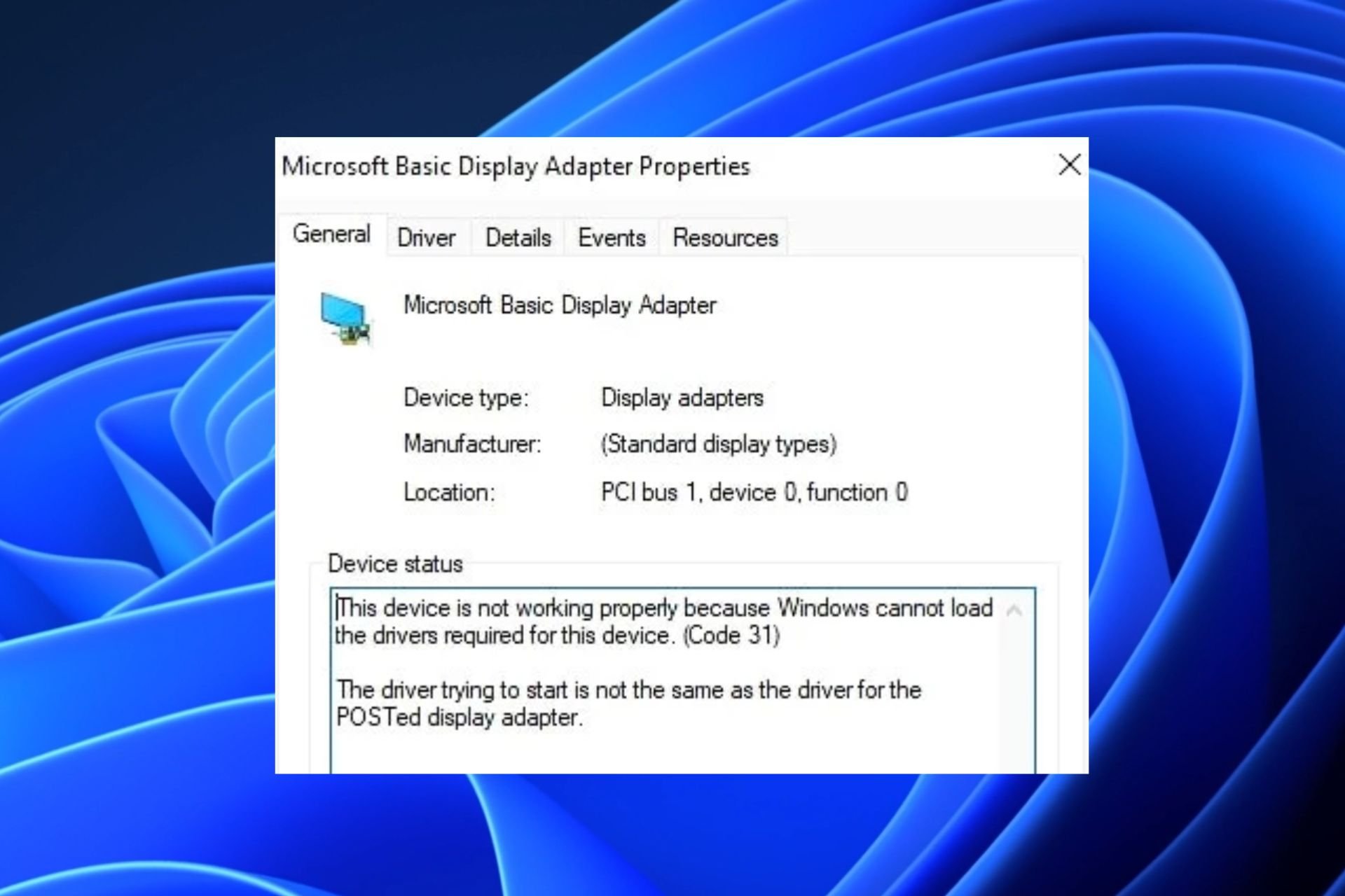 Graphics Card Shows As Microsoft Basic Display Adapter