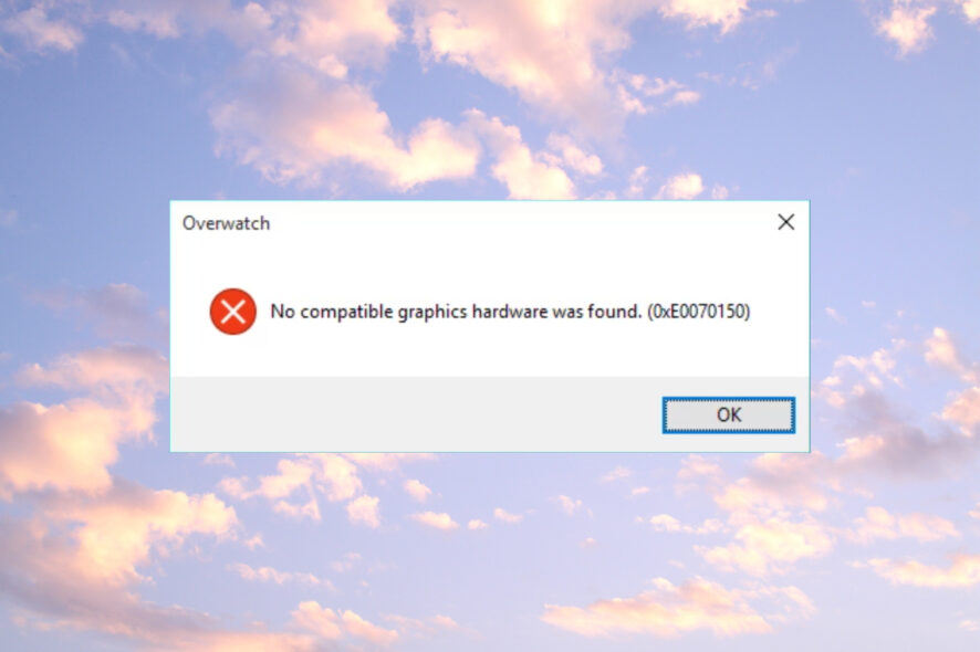 How to fix Overwatch error 0xE0070150