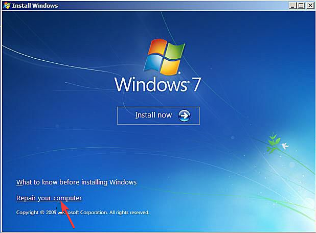 Repair your Windows 7