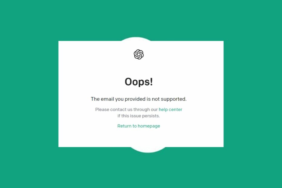 ChatGPT Error Fix: The Email You Provided is Not Supported