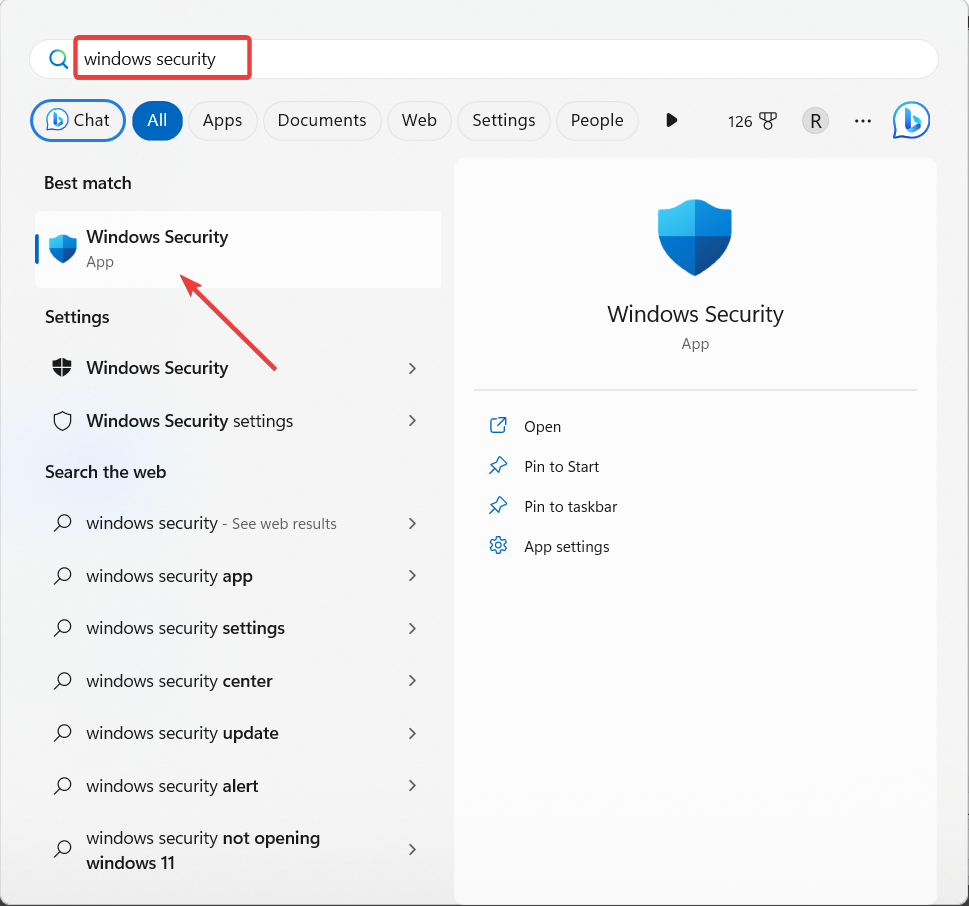 search windows security