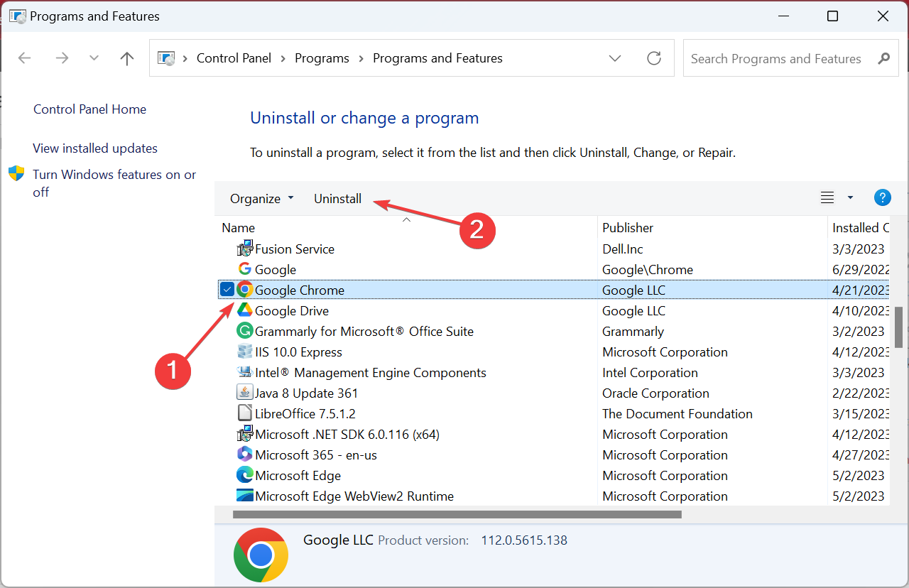 uninstall to fix websites opening automatically in Chrome