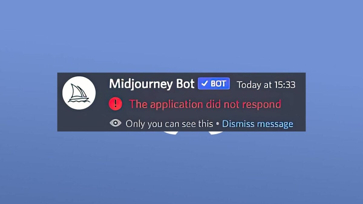 Midjourney Error Fix: The Application Did Not Respond