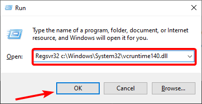 regsvr Accelerometerst.exe application error Windows 10