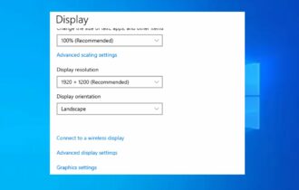 windows 10 no advanced display settings