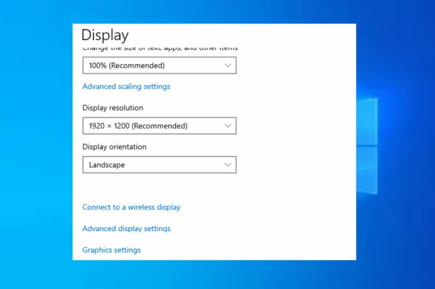 windows 10 no advanced display settings