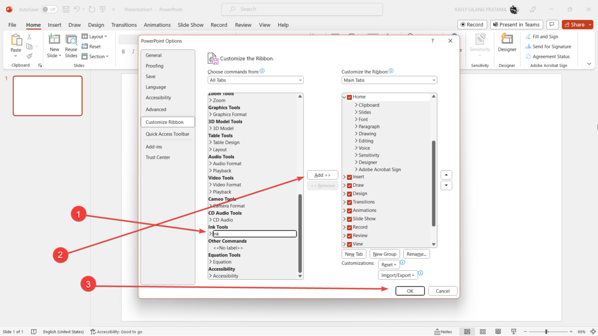 How to draw on a PowerPoint slide