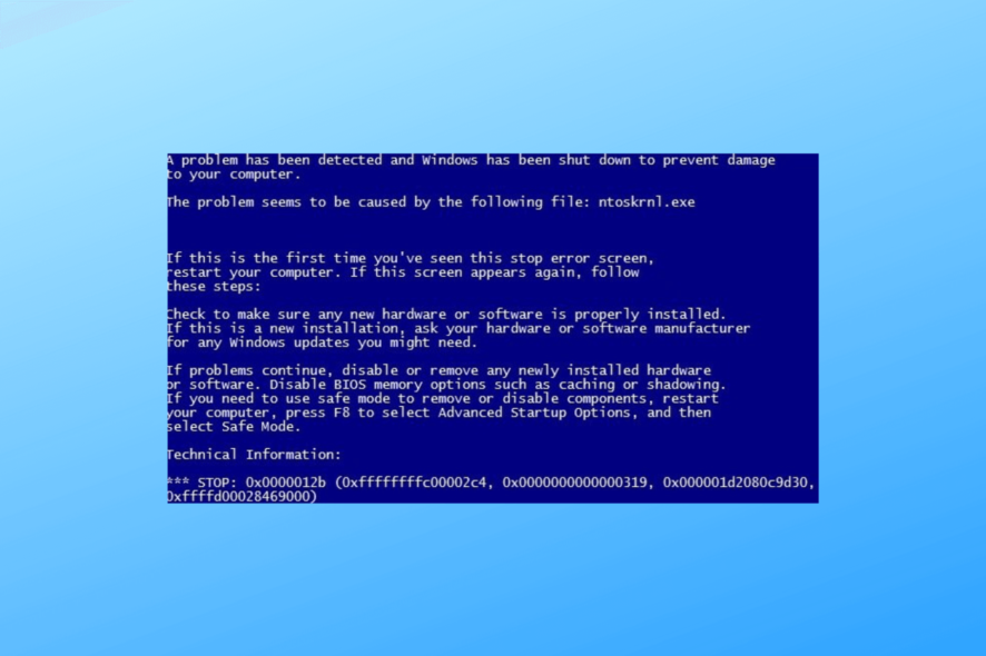 Bugcheck 0x0000012B How to Fix This BSoD