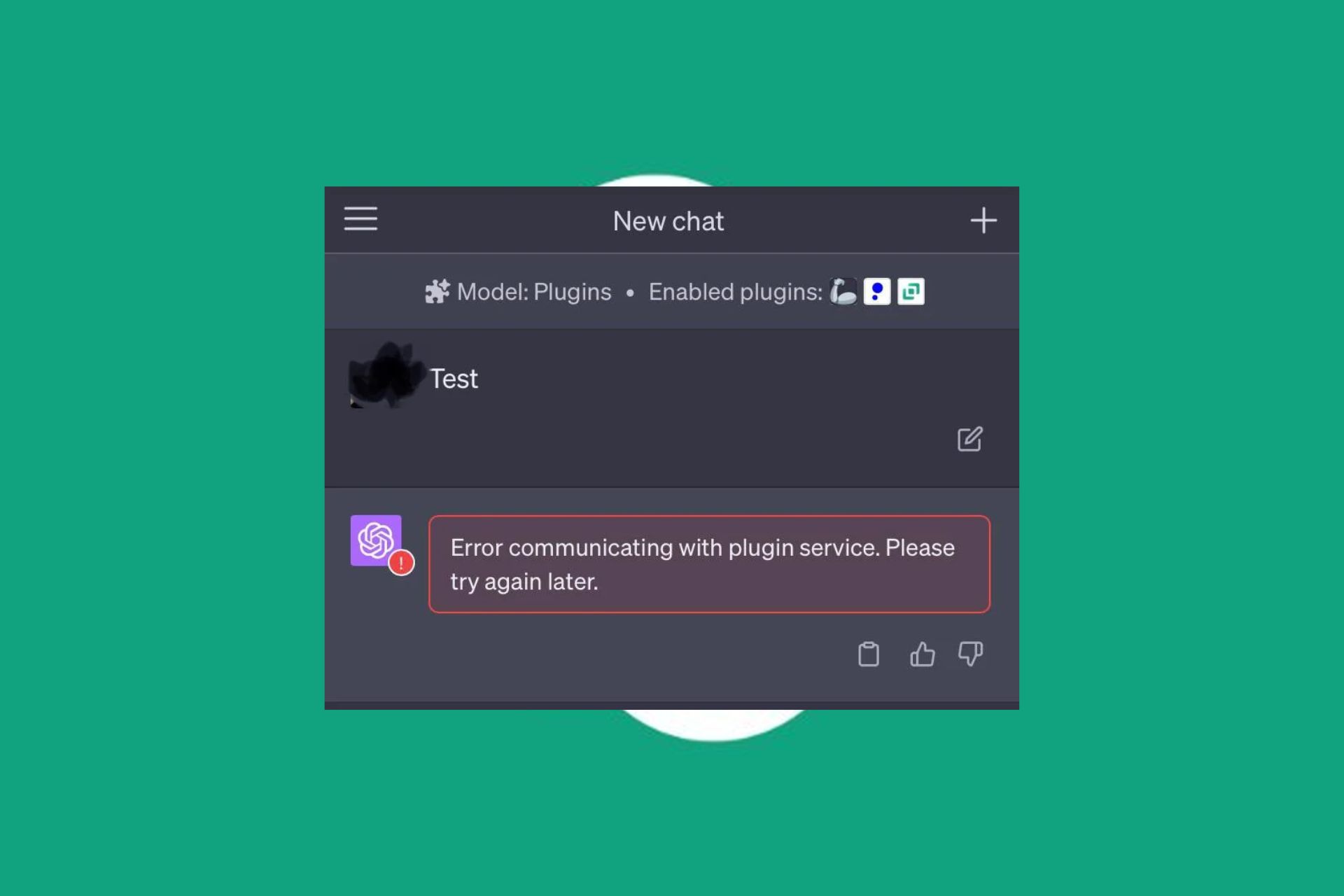 Error communicating with plugin service